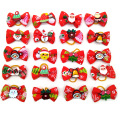 Colorful Santa Claus Dog Cat Hair Accessories